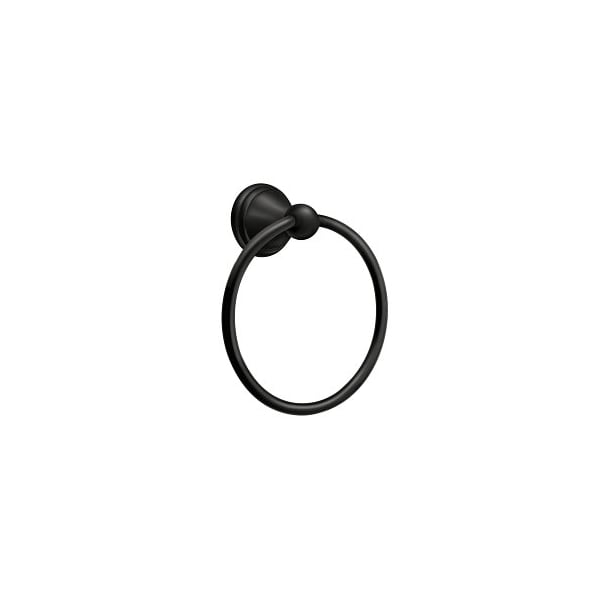 Moen Preston Towel Ring in Matte Black DN8486BL - main